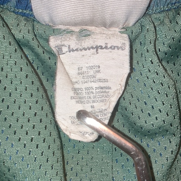 🦓🏀 Green x Blue Zebra Baller Basketball Shorts by Champion Size Medium 💎🪄 - Picture 8 of 9